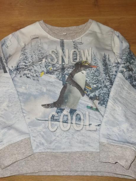 Vánoční mikina s tučňákem 116, marks & spencer,116