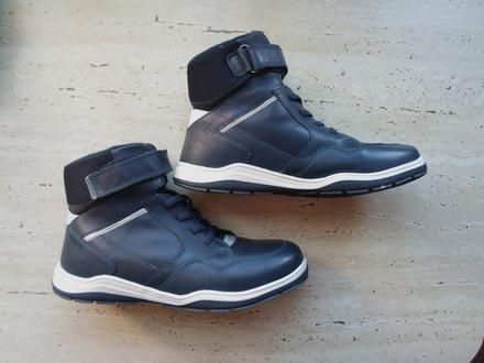 Modré boty polobotky kožené, lasocki,37