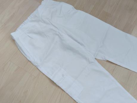Pracovní bílé kalhoty vel.l. m+p, l