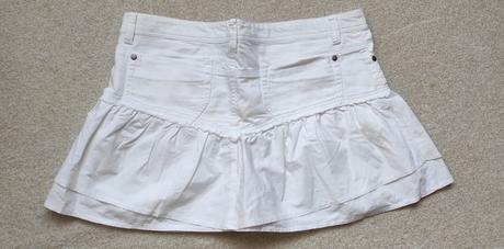 Bílá džínová sukně s kanýrem, c&a vel. 42, c&a,42