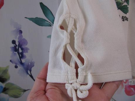 Bavlněné pružné řádkované crop top tričko, h&m,140