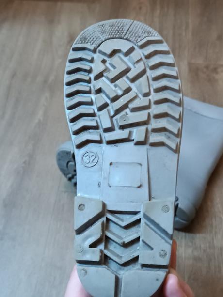 Šedivé holínky/gumovky, vel. 32, 32