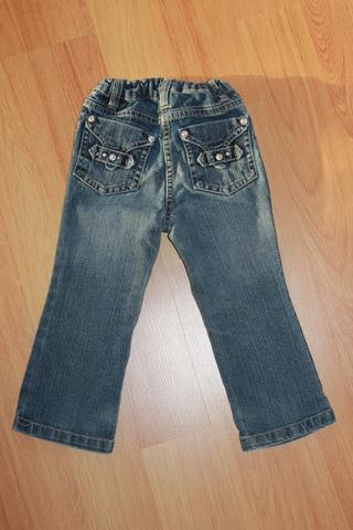 Džíny c&a knoflíky-kamínky, modré, vel. 92, c&a,92