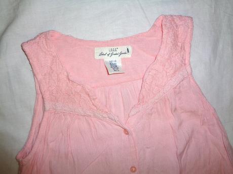Krásná vzdušná růžová halenka s krajkou, h&m,140