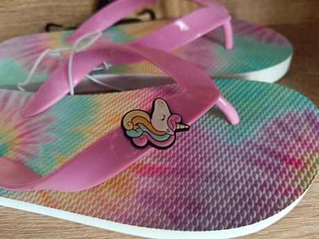 Duhové žabky s jednorožci vel 36/37, f&f,36