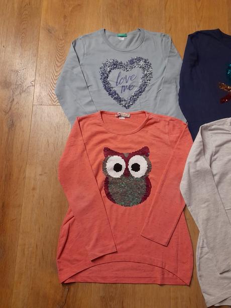 6x tričko, flitry, ucb, h&m, vel 134/140, h&m,134