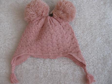 Dívčí růžová čepice s hřejivou podšív. v.6-12 měs, next,80