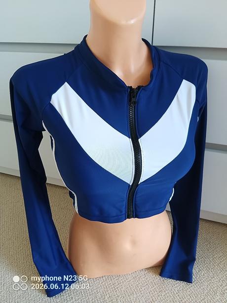 Crop top mikina s push up podprsenkou zn."aiosnuo", l