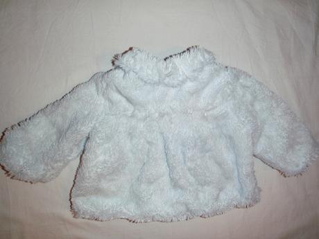 Nádherný kožíškový kabátek - světle modrý, early days,68