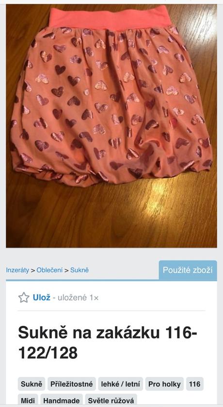 Sukně+čepice 116-122/128, 116