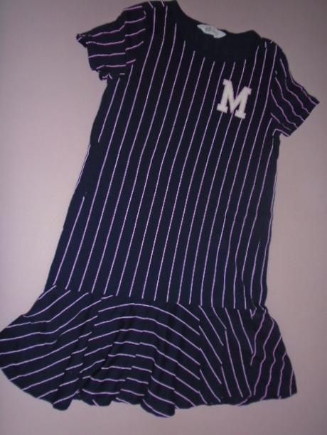 Šaty hm pruh vel 10-12 l 146/152, h&m,146