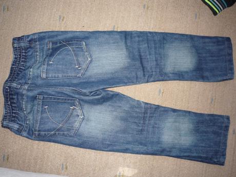 Šisované džíny rifle s dinosaury vel 104, kiki&koko,104