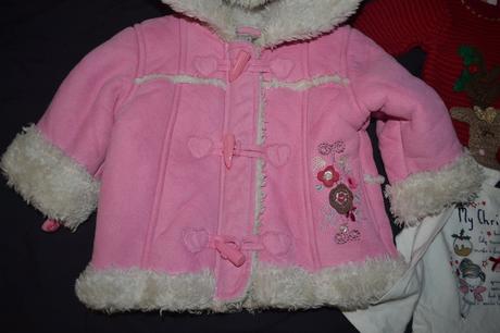 Zimní bunda/kožíšek.0-3 měs+ vánoční trička, ladybird,62