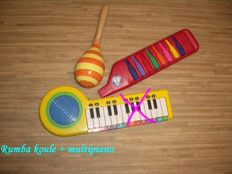 Hudební nástroje - rumba koule + multipiano, 