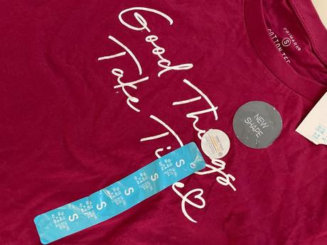 Nové vínové triko good things, vel s, primark, primark,s