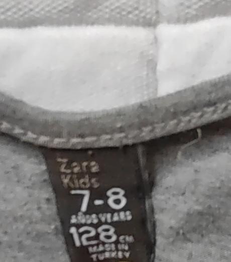 Šedé tričko - tunika s krajkovou vsadkou, zara,128