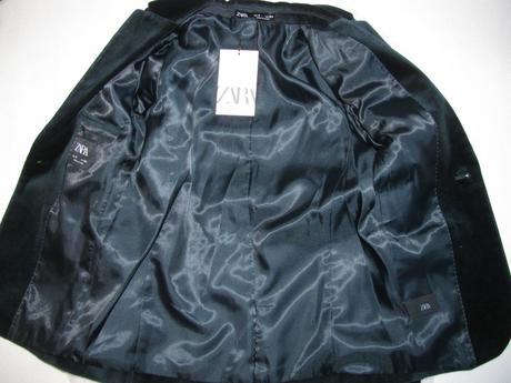 Společenské láhvově zelené velurové sako zara, zara,134