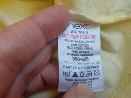 Žluté triko s krátkým rukávem, next,104