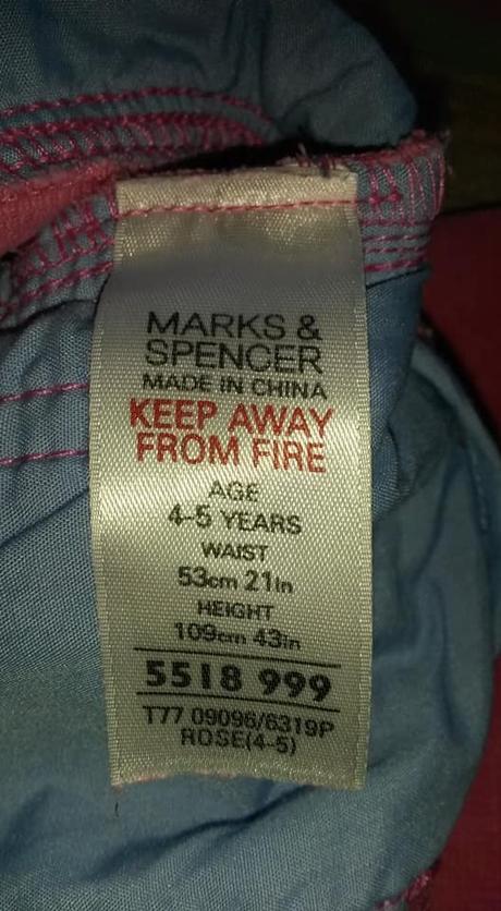 Růžové manšestráky vel. 110, marks & spencer,110