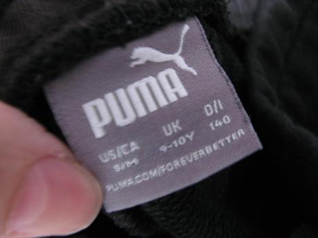 Černé bavlněné tepláky puma peanuts, puma,140