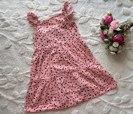 Ob/ šaty s puntíky nepravidelnými - v.6/7 let, primark,122