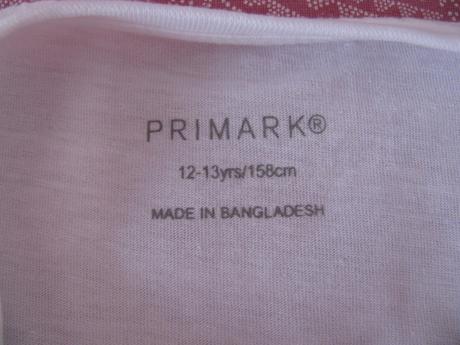 Bílé bavlněné tričko, primark,158