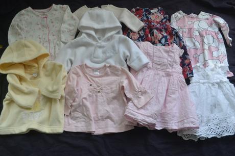 9x dívčí kojenecké oblečky next,v.56,, 50–62