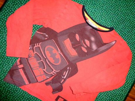 Červené tričko batman, lego,128