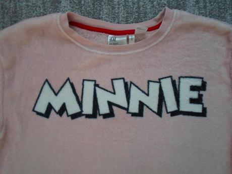 Růžová mikina mikinka minnie 158/164, h&m,158