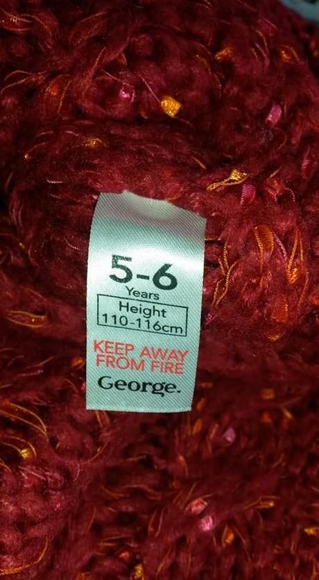 Červený pletený rolák vel. 110-116, george,110