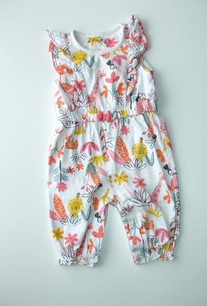 P378 letní overal se zvířátky vel. 62, nutmeg,62