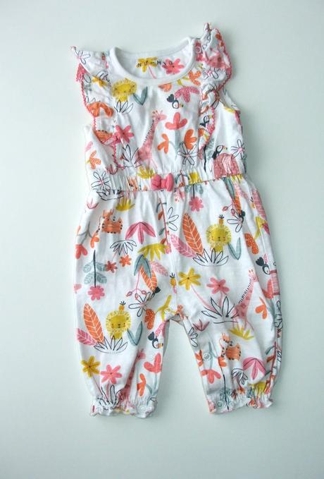 P378 letní overal se zvířátky vel. 62, nutmeg,62