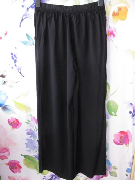 Dámské letní černé kalhoty,styl palazzo s.oliver, s.oliver,38