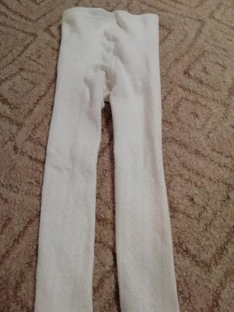 Bílé punčošky s krásným vzorem-86-92, f&f,86