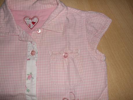 Ružovo-biela károvaná košieľka zn. matalan, matalan,98