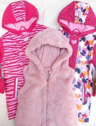 Jarní nepromokavé kabátky, bundy a vesta v. 98/104, lupilu,98