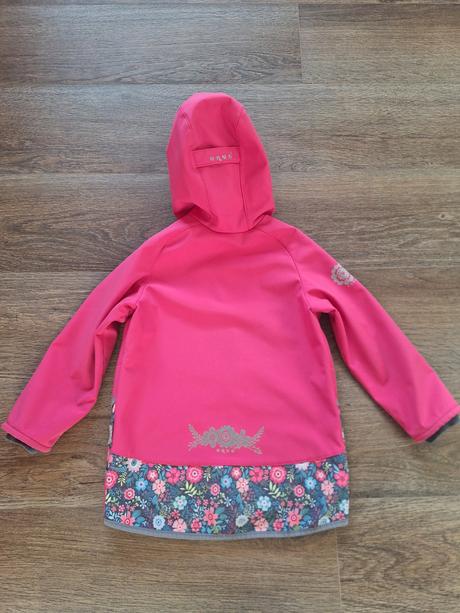 Unuo růžová softshellová bunda s fleecem 122/128, unuo,122