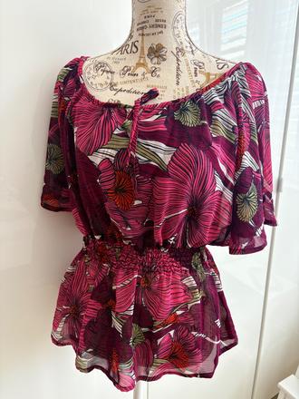 Halenka vínová/růžová 34 h&m, h&m,34