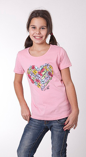 Dívčí bavlněné triko,český výrobce, coonoor,134