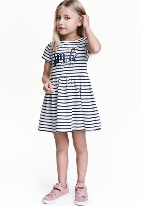 Dívčí námořnické šaty h&m pruhované vel. 134/140, h&m,134 / 140