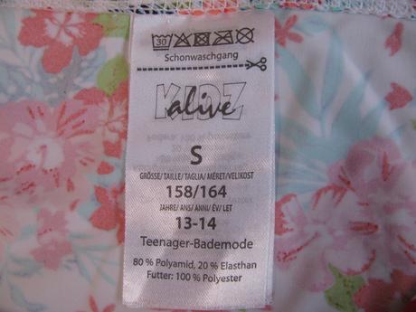 Dvoudílné dívčí květované plavky alive, alive,164