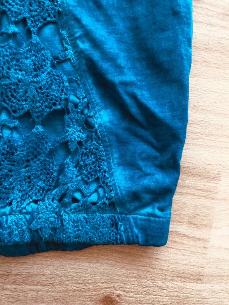 Modre tricko tyrkys-petrolejova barva 134/140, yigga,134