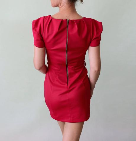 Červené minišaty -origami styl river island vel.34, river island,xs