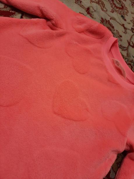 Srdíčková chlupatá mikina, h&m,98