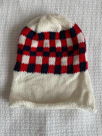 Retro zimní čepice 80. léta, 55 cm 8-12 let, 134