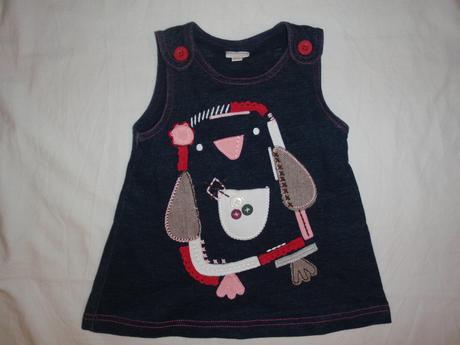 Nádherné bavlněné šaty s ptáčkem, bluezoo,62