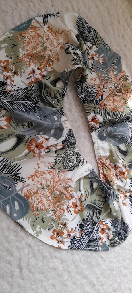 Shein tropický plážový set top s maxi sukní, l