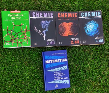 Učebnice chemie 1,2,3 + matematika, petákova,