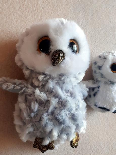 Ty owlette, dvě plyšové sovy, sovičky, 17cm a 10cm,