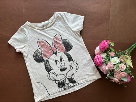 Triko smetanové barvy- 110/116 disney/h&m, h&m,110